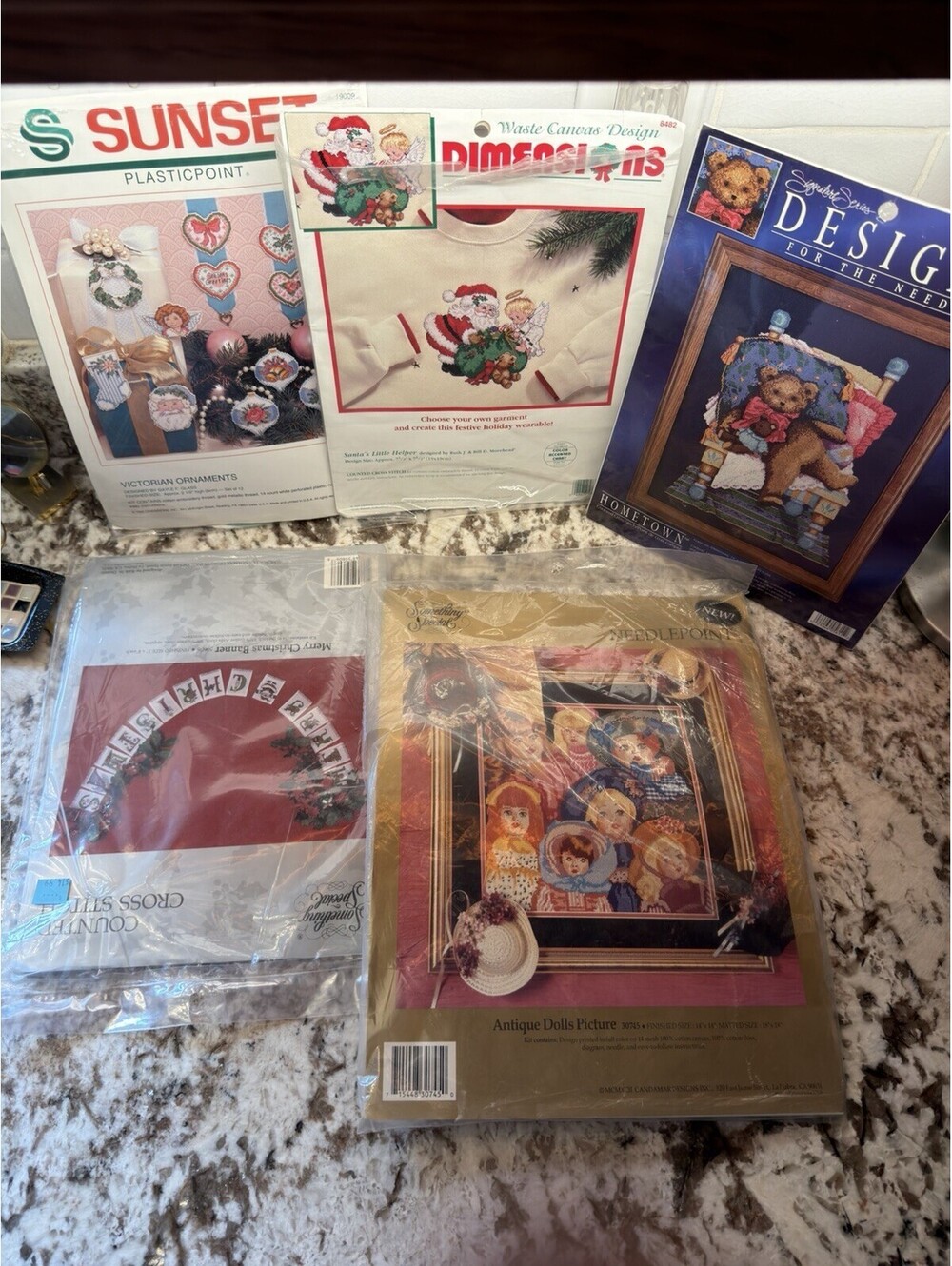 Vintage Cross Stitch  Needlepoint Kits New